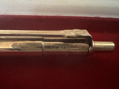 🔴 BALLOGRAF matita meccanica portamine Signum pulsante PLACCATA ORO mine 0,7