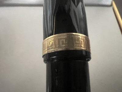 🔴 OMAS penna stilografica EXTRA collare greca a pistone pennino F nuova