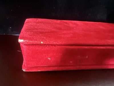 🔴 LANCASTER scatola cronografo rossa velluto con certificato istruzioni vintage