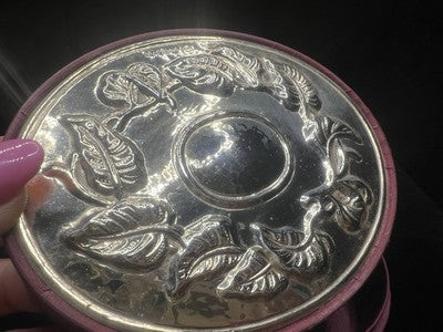 🔴 Scatola box orologio ARGENTO 925 gioiello astuccio cofanetto seta rigida