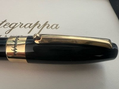 Montegrappa Pen Fountain Pen Manager Black Finishes Plated Gold Pen (M)
