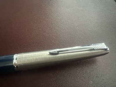 Parker 45 Stylo-Plume Stylo à Plume Bleu À Cartouche F Publicité Rétro Trousse