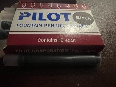 🔴 PILOT cartucce nero IC-50 per stilografica 2 confezioni 12 PEZZI