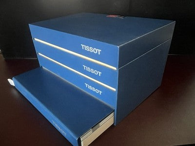 🔴 TISSOT box scatola orologio T-Touch Safe blu multipiano con libretti