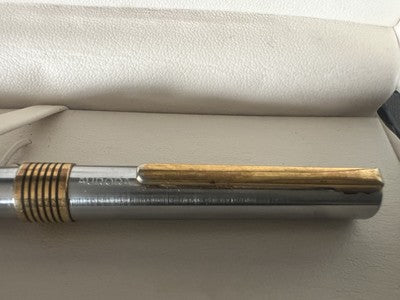 🔴 AURORA penna stilografica Marco Polo cromata con cartuccia astuccio