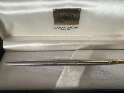 Caran D’ Ache Stift Kugel Madison Chrom Gold Clip Knotenkäse Schreibt Vintage