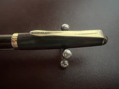 🔴 OSAMA penna sfera lacca Beverly e cromata pulsante a scatto scrive vintage