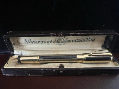 Waterman's Retractable Fountain Pen Mosaic ONYX Works Vintage A 