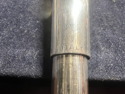 🔴 AURORA penna sfera ARGENTO 925 MASSICCIO Idea pennino M mai usata astuccio