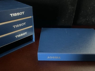 🔴 TISSOT box scatola orologio T-Touch Safe blu multipiano con libretti