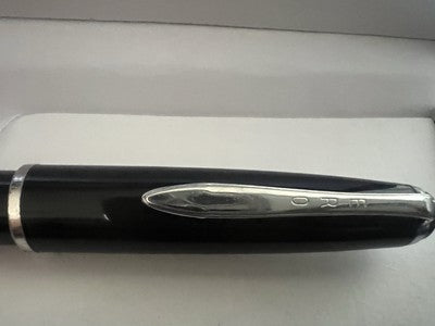 🔴 ERO penna stilografica nera a pistone pennino EF scrive vintage