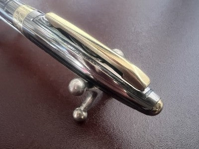 🔴 MARKSMAN penna stilografica metallo cesellato canna di fucile vintage