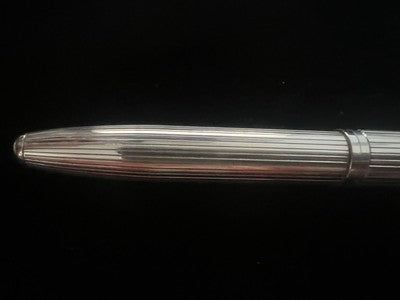 🔴 LECCE PEN fountain pen SOLID 925 SILVER iridium M heavy weight 