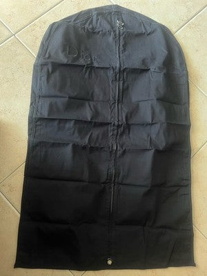 🔴 DIOR porta abito copriabito uomo in tessuto nero zip e ganci metallo firmati