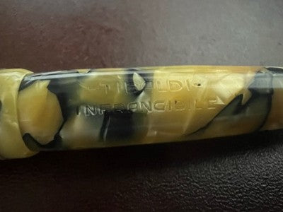 TIBALDI Füllfederhalter Unzerbrechlich Celluloid Gold Flex Vintage