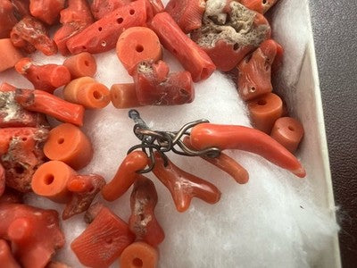 Natural Italian Corals Loose For Vintage Handmade Creations