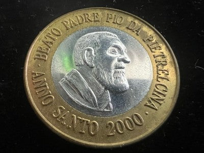 Medal Blessed Padre Pio of Pietrelcina Year Holy 2000 Europe 1999–2002