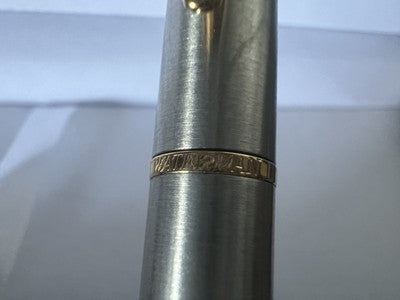 🔴 WATERMAN penna sfera Hemisphere cromata profili dorati scrive