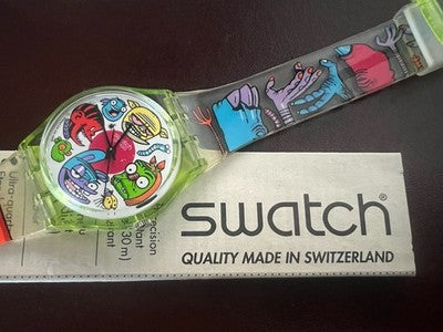 Swatch Armbanduhr Centipede Jamie Hewlett Auflage Kunstdruck GG143 Vintage 97 