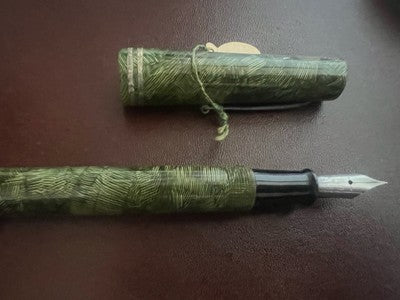 STILOR Stylo À Plume Extra En Celluloïd Marbré Écrit Vintage '30
