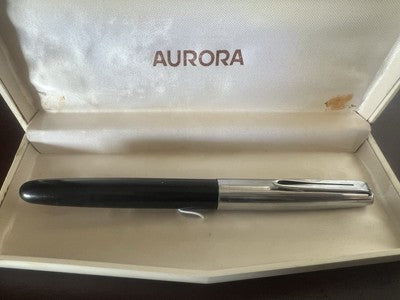 Aurora Pen Fountain Pen Duo Cart Pen Gold A Cartridges K2006 Vintage