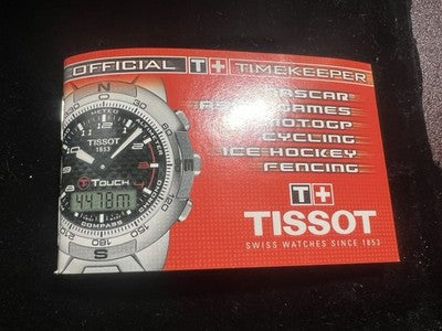 Tissot Box Watch T-Touch Expert Garage Red With Booklets