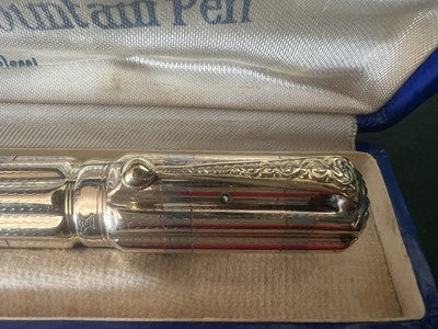 🔴 WATERMAN'S penna stilografica retrattile pennino ORO funziona vintage B