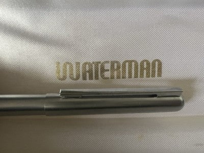 🔴 WATERMAN penna sfera cromata scrive con scatola vintage