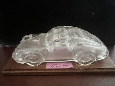 🔴 PORSCHE 911 modellino auto vetro tridimensionale 1:24 fermacarte scrivania
