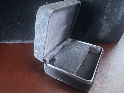 TIFFANY &amp; Co. Ohrringbox aus festem schwarzem Samt 