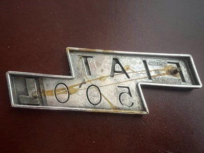🔴 FIAT 500L stemma auto emblema fregio logo scritta metallo vintage B
