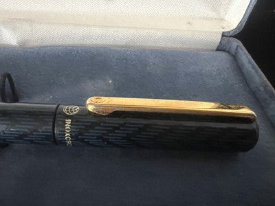 Inoxcrom Stylo-Plume à Bille Vintage Noir-Or Avec Trousse