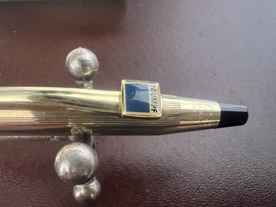 Cross Stift Kugel Vergoldet Gold 1 KT Im Feld Original Garantie Vintage