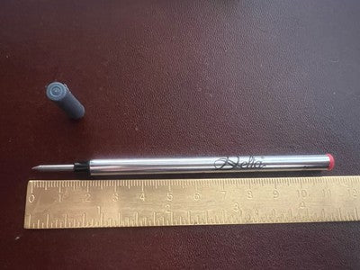 🔴 DELTA refill penna roller inchiostro ROSSO 612 2 PEZZI ricarica ricambio