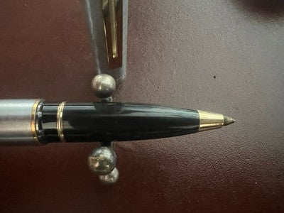 🔴 SHEAFFER penna sfera + roller Imperial Triumph metallo cromato profili dorati