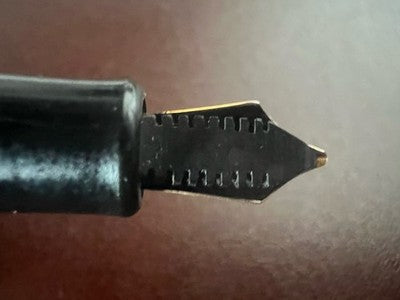 🔴 CONDOR penna stilografica stiloforo scrivania pistone pennino Italic vintage