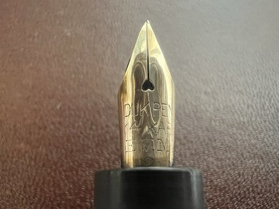ENRIKA Stylo À Plume Rentrant Nib OR Fonctionne Vintage 
