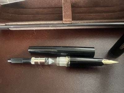 🔴 MONTBLANC 221 stilografica pistone pennino oro 14K garanzia vintage '60 NOS