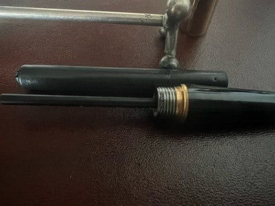 🔴 PARKER penna stilografica 61 nera pennino ORO freccia incisa scrive vintage