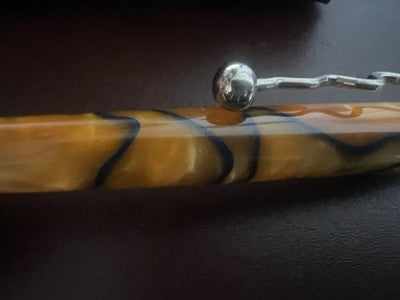 🔴 JEAN PIERRE LEPINE penna sfera ZIG ZAG marmorizzata scrive Parigi vintage