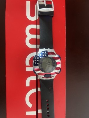 SWATCH Montre Homme FLOATING DOT USA Irony Beat YQS1000 Vintage 1998