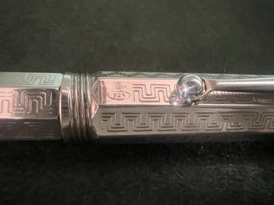 🔴 MONTEGRAPPA penna stilografica ARGENTO 925 Reminiscence greca pennino ORO F