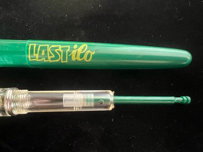 Lastilo Stylo-Plume Stylo à Plume Vert Jaune Fluo Avec Piston Utilisé Vintage