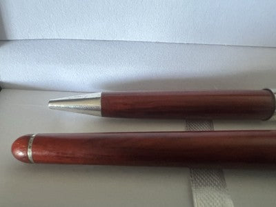 Stylo-Plume Stylo à Plume Argent 925 Et Bois Sphère Avec Cartouches Scrivino 