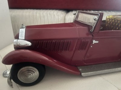 🔴 ROLLS ROYCE auto Set Bar VIP rosso decanter bicchieri cristallo vintage '60