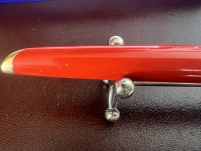 🔴 WATERMAN fountain pen Carene orange coral lacquer 18 KT GOLD nib F