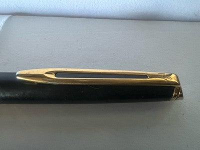 🔴 WATERMAN penna sfera Hemisphere lacca nera satinata profili dorati scrive