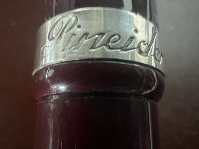 🔴 PINEIDER penna stilografica bordeaux con profili ARGENTO 925 pennino M