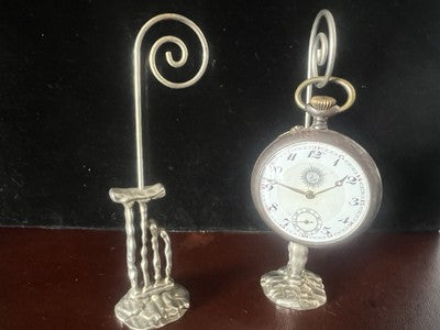 Displays Watches Pocket Chrome Carries Watch Stylized Original Vintage