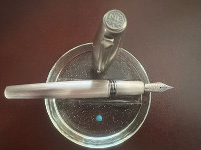 Montegrappa Füllfederhalter Glück Silver Mule Metall Gebürstet Feder F